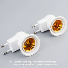 Load image into Gallery viewer, E27 Light Lamp Bulbs Socket Base Holder with Switch EU/US Plug Adapter ON/OFF Standard Screw-in Socket Outlet Converter
