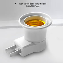 Load image into Gallery viewer, E27 Light Lamp Bulbs Socket Base Holder with Switch EU/US Plug Adapter ON/OFF Standard Screw-in Socket Outlet Converter
