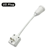 Load image into Gallery viewer, E27 Direct Plug in Swivel Head E27 Socket Bulb Holder with Switch EU/US/UK Plug LED Table Lamp Stainless Steel Hose Steering Lever
