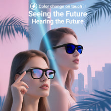 Load image into Gallery viewer, 5.4 Smart Bluetooth Glasses with AI Translation and Voice Assistant Adjustable Lens Tint Long-Endurance Outdoor Sports Headphones

