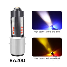 Load image into Gallery viewer, Motorcycle Headlight LED H4 H6 BA20D P15D H4 Four Colors Headlight Projector Lens Bulb Motor Driving Lights DRL Front Lamp
