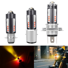 Load image into Gallery viewer, Motorcycle Headlight LED H4 H6 BA20D P15D H4 Four Colors Headlight Projector Lens Bulb Motor Driving Lights DRL Front Lamp
