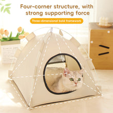 Load image into Gallery viewer, Oxford Fabric Pet Tent Foldable 4 Seasons Privacy Cat Bed Pet Cave Pet House Cozy Puppy/Kitty House Travel Pet Shelter
