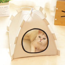Load image into Gallery viewer, Oxford Fabric Pet Tent Foldable 4 Seasons Privacy Cat Bed Pet Cave Pet House Cozy Puppy/Kitty House Travel Pet Shelter
