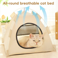 Load image into Gallery viewer, Oxford Fabric Pet Tent Foldable 4 Seasons Privacy Cat Bed Pet Cave Pet House Cozy Puppy/Kitty House Travel Pet Shelter
