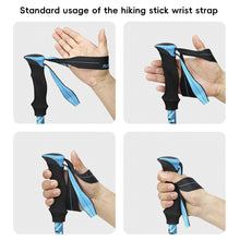 Load image into Gallery viewer, 62-135CM 3-Section Telescopic Aluminum Alloy Trekking Pole EVA Imitation Cork Handle Ultra-Light Hiking Stick
