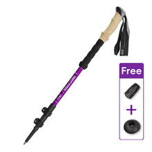 Load image into Gallery viewer, 62-135CM 3-Section Telescopic Aluminum Alloy Trekking Pole EVA Imitation Cork Handle Ultra-Light Hiking Stick
