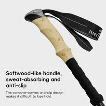 Load image into Gallery viewer, 62-135CM 3-Section Telescopic Aluminum Alloy Trekking Pole EVA Imitation Cork Handle Ultra-Light Hiking Stick
