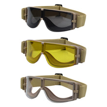 Load image into Gallery viewer, Tactical Goggles Anti-Impact Shooting Glasses Strap Fixation Windproof UV Protection Outdoor Cycling Sunglasses - X800
