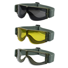 Load image into Gallery viewer, Tactical Goggles Anti-Impact Shooting Glasses Strap Fixation Windproof UV Protection Outdoor Cycling Sunglasses - X800
