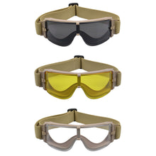 Load image into Gallery viewer, Tactical Goggles Anti-Impact Shooting Glasses Strap Fixation Windproof UV Protection Outdoor Cycling Sunglasses - X800
