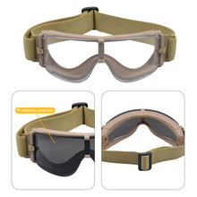 Load image into Gallery viewer, Tactical Goggles Anti-Impact Shooting Glasses Strap Fixation Windproof UV Protection Outdoor Cycling Sunglasses - X800

