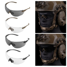 Load image into Gallery viewer, Outdoor Tactical Glasses Set Compatible with Helmet Mask Hat Sports Glasses for Cycling Hiking Running
