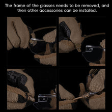 Load image into Gallery viewer, Outdoor Tactical Glasses Set Compatible with Helmet Mask Hat Sports Glasses for Cycling Hiking Running
