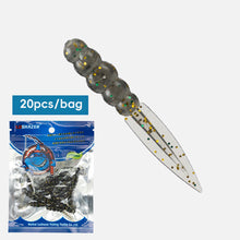 Load image into Gallery viewer, 20PCS 0.3G/3.5CM Floating Willow Leaf Flat Tail Soft Lures TPE High-Elasticity Scented Bait for Bass Perch Fishing

