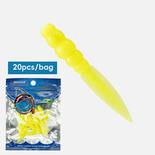 Load image into Gallery viewer, 20PCS 0.3G/3.5CM Floating Willow Leaf Flat Tail Soft Lures TPE High-Elasticity Scented Bait for Bass Perch Fishing
