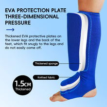 Load image into Gallery viewer, Professional Boxing Karate Leg Guards Integrated Foot Instep Shin Protection Design Knitted Leg Wear with Sponge Padding Sports Protective Gear
