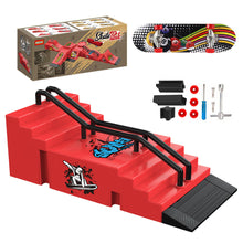 Load image into Gallery viewer, Finger Skateboard Skate Park Set Obstacle Course Fingerboard Realistic Simulation Portable Practice Set Professional Mini Skateboard Kid Toys for Boys
