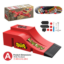 Load image into Gallery viewer, Finger Skateboard Skate Park Set Obstacle Course Fingerboard Realistic Simulation Portable Practice Set Professional Mini Skateboard Kid Toys for Boys
