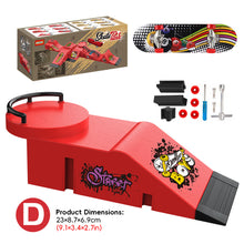 Load image into Gallery viewer, Finger Skateboard Skate Park Set Obstacle Course Fingerboard Realistic Simulation Portable Practice Set Professional Mini Skateboard Kid Toys for Boys
