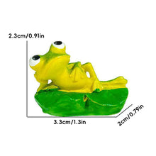 Load image into Gallery viewer, Lotus Frog Boat Ornament Sunken Landscape Frog Sculpture Cute Frog &amp; Boat Aquarium Decor Novelty Aquarium Ornament for Home

