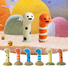 Load image into Gallery viewer, Cartoon Cute Sea Eel Aquarium Decoration Resin Mini Landscape Ornament Funny Underwater Decor Miniature Figurine Unique Aquarium Ornament
