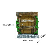 Load image into Gallery viewer, Fairy Door for Terrarium Miniature Wooden Door Decor Dollhouse Fairy Garden Mini Door Aquarium Fairy Garden Accessory
