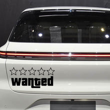 Load image into Gallery viewer, Reflective Wanted Star Car Motorcycle Sticker Decal Sticker Decoration Decals Vinyl Waterproof
