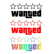 Load image into Gallery viewer, Reflective Wanted Star Car Motorcycle Sticker Decal Sticker Decoration Decals Vinyl Waterproof
