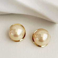 Load image into Gallery viewer, Fashionable Large Pearl Stud Earrings Alloy Ear Stud Jewelry Accessory French Retro Earrings For Women Party Gift
