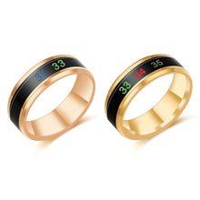 Load image into Gallery viewer, Stainless Steel Temperature Ring Smart Temperature Sensing Accessory Titanium Steel Intelligent Temperature Sensitive Rings Gift For Women Men
