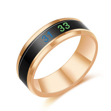 Load image into Gallery viewer, Stainless Steel Temperature Ring Smart Temperature Sensing Accessory Titanium Steel Intelligent Temperature Sensitive Rings Gift For Women Men
