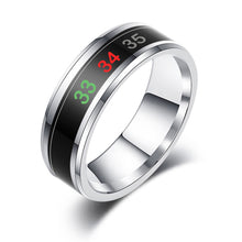 Load image into Gallery viewer, Stainless Steel Temperature Ring Smart Temperature Sensing Accessory Titanium Steel Intelligent Temperature Sensitive Rings Gift For Women Men
