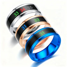 Load image into Gallery viewer, Stainless Steel Temperature Ring Smart Temperature Sensing Accessory Titanium Steel Intelligent Temperature Sensitive Rings Gift For Women Men
