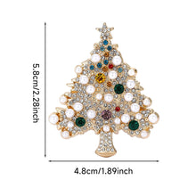 Load image into Gallery viewer, Alloy Pearl Rhinestone Christmas Tree Brooch Fashionable Versatile Corsages Jewelry Accessories Crystal Brooch Gift For Women
