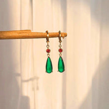 Load image into Gallery viewer, Fashion Elegant Alloy Emerald Earrings Anime Peripheral Howl's Moving Castle Jewelry Accessories Festival Gift
