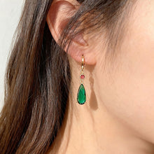 Load image into Gallery viewer, Fashion Elegant Alloy Emerald Earrings Anime Peripheral Howl's Moving Castle Jewelry Accessories Festival Gift
