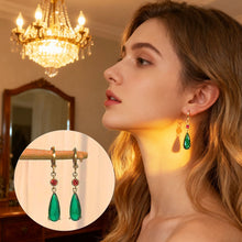 Load image into Gallery viewer, Fashion Elegant Alloy Emerald Earrings Anime Peripheral Howl's Moving Castle Jewelry Accessories Festival Gift

