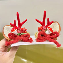 Load image into Gallery viewer, Christmas Antler Hair Clip Plush Hair Accessory Headwear Cute Barrettes Christmas Decoration Festival Gift For Women Girl
