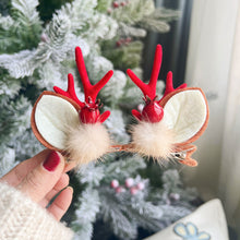 Load image into Gallery viewer, Christmas Antler Hair Clip Plush Hair Accessory Headwear Cute Barrettes Christmas Decoration Festival Gift For Women Girl
