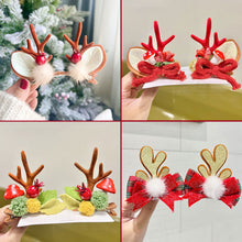 Load image into Gallery viewer, Christmas Antler Hair Clip Plush Hair Accessory Headwear Cute Barrettes Christmas Decoration Festival Gift For Women Girl

