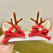 Load image into Gallery viewer, Christmas Antler Hair Clip Plush Hair Accessory Headwear Cute Barrettes Christmas Decoration Festival Gift For Women Girl
