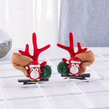 Load image into Gallery viewer, Christmas Antler Hairclip Cartoon Hair Accessory Cute Barrettes Santa Snowman Hairpin Party Decoration Christmas Gift
