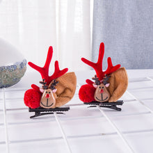 Load image into Gallery viewer, Christmas Antler Hairclip Cartoon Hair Accessory Cute Barrettes Santa Snowman Hairpin Party Decoration Christmas Gift
