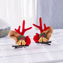 Load image into Gallery viewer, Christmas Antler Hairclip Cartoon Hair Accessory Cute Barrettes Santa Snowman Hairpin Party Decoration Christmas Gift

