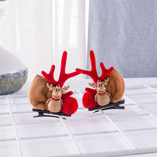 Load image into Gallery viewer, Christmas Antler Hairclip Cartoon Hair Accessory Cute Barrettes Santa Snowman Hairpin Party Decoration Christmas Gift
