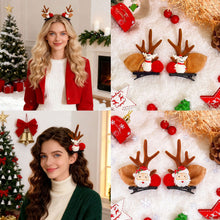 Load image into Gallery viewer, Christmas Antler Hairclip Cartoon Hair Accessory Cute Barrettes Santa Snowman Hairpin Party Decoration Christmas Gift
