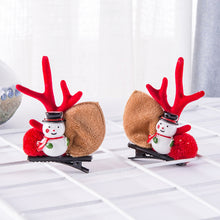 Load image into Gallery viewer, Christmas Antler Hairclip Cartoon Hair Accessory Cute Barrettes Santa Snowman Hairpin Party Decoration Christmas Gift
