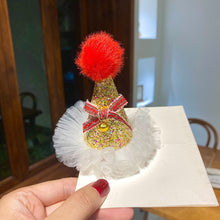 Load image into Gallery viewer, Christmas Hat Shape Hairpin Hair Barrettes Cute Accessories Headdresses Hair Clips Party Decoration Christmas Gift
