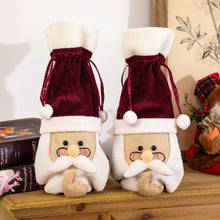 Load image into Gallery viewer, Snowman Wine Bottle Bag Suede Sealed Gift Bag Pouch Christmas Decoration For Party Festival Gift

